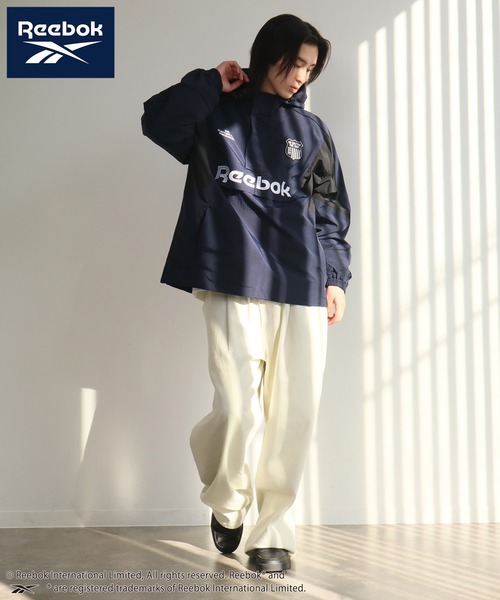 Reebok（リーボック）の「【Reebok/リーボック】バイカラー デザイン エンブレム ロゴ アノラック パーカー（パーカー・メンズ・アイボリー/ダークグレー/ネイビー/ダークブラウン・M/L/LL）」の16枚目の写真