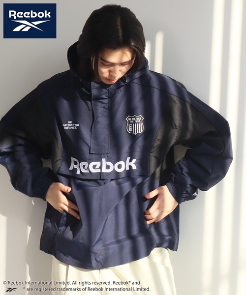 Reebok（リーボック）の「【Reebok/リーボック】バイカラー デザイン エンブレム ロゴ アノラック パーカー（パーカー・メンズ・アイボリー/ダークグレー/ネイビー/ダークブラウン・M/L/LL）」の12枚目の写真