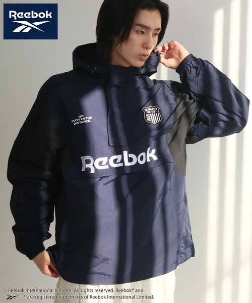 Reebok（リーボック）の「【Reebok/リーボック】バイカラー デザイン エンブレム ロゴ アノラック パーカー（パーカー・メンズ・アイボリー/ダークグレー/ネイビー/ダークブラウン・M/L/LL）」の13枚目の写真