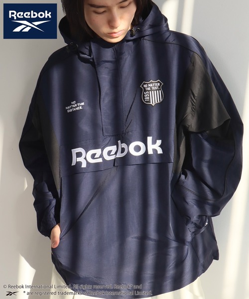 Reebok（リーボック）の「【Reebok/リーボック】バイカラー デザイン エンブレム ロゴ アノラック パーカー（パーカー・メンズ・アイボリー/ダークグレー/ネイビー/ダークブラウン・M/L/LL）」の11枚目の写真