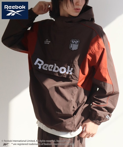 Reebok（リーボック）の「【Reebok/リーボック】バイカラー デザイン エンブレム ロゴ アノラック パーカー（パーカー・メンズ・アイボリー/ダークグレー/ネイビー/ダークブラウン・M/L/LL）」の8枚目の写真