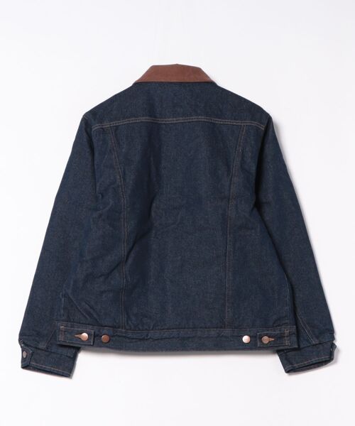 Lee(リー)の「Wrangler/ラングラー【暖】SHORT BOA JACKET/ボアジャケット(デニムジャケット・メンズ・インディゴブルー/ブルー/ブラック系その他・X-LARGE/SMALL/MEDIUM/LARGE)」の4枚目の写真