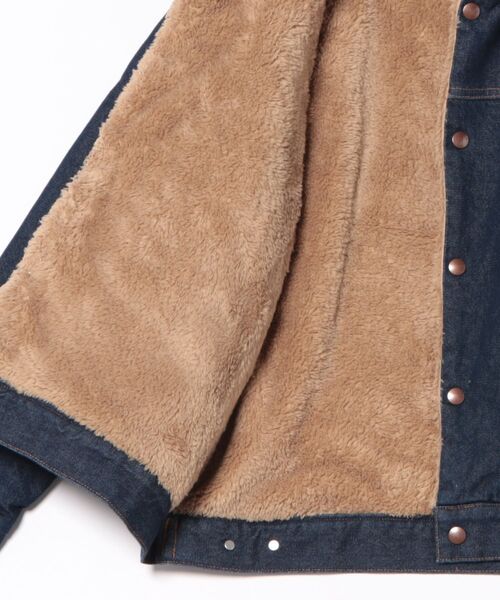 Lee(リー)の「Wrangler/ラングラー【暖】SHORT BOA JACKET/ボアジャケット(デニムジャケット・メンズ・インディゴブルー/ブルー/ブラック系その他・X-LARGE/SMALL/MEDIUM/LARGE)」の5枚目の写真