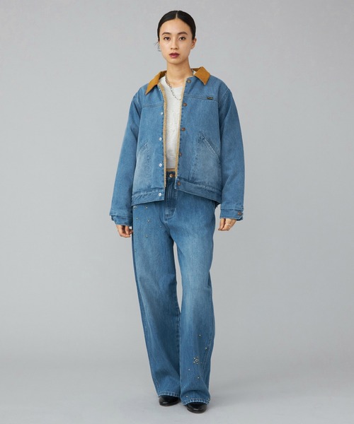 Lee(リー)の「Wrangler/ラングラー【暖】SHORT BOA JACKET/ボアジャケット(デニムジャケット・メンズ・インディゴブルー/ブルー/ブラック系その他・X-LARGE/SMALL/MEDIUM/LARGE)」の11枚目の写真