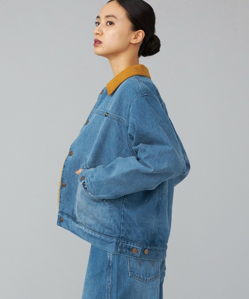 Lee(リー)の「Wrangler/ラングラー【暖】SHORT BOA JACKET/ボアジャケット(デニムジャケット・メンズ・インディゴブルー/ブルー/ブラック系その他・X-LARGE/SMALL/MEDIUM/LARGE)」の13枚目の写真