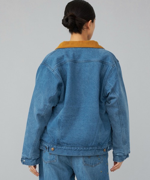 Lee(リー)の「Wrangler/ラングラー【暖】SHORT BOA JACKET/ボアジャケット(デニムジャケット・メンズ・インディゴブルー/ブルー/ブラック系その他・X-LARGE/SMALL/MEDIUM/LARGE)」の15枚目の写真