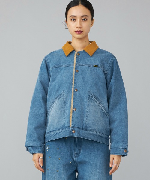 Lee(リー)の「Wrangler/ラングラー【暖】SHORT BOA JACKET/ボアジャケット(デニムジャケット・メンズ・インディゴブルー/ブルー/ブラック系その他・X-LARGE/SMALL/MEDIUM/LARGE)」の16枚目の写真