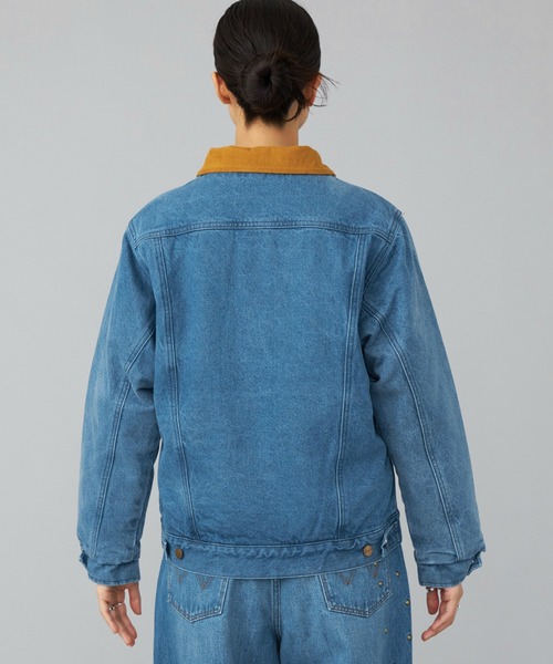 Lee(リー)の「Wrangler/ラングラー【暖】SHORT BOA JACKET/ボアジャケット(デニムジャケット・メンズ・インディゴブルー/ブルー/ブラック系その他・X-LARGE/SMALL/MEDIUM/LARGE)」の17枚目の写真