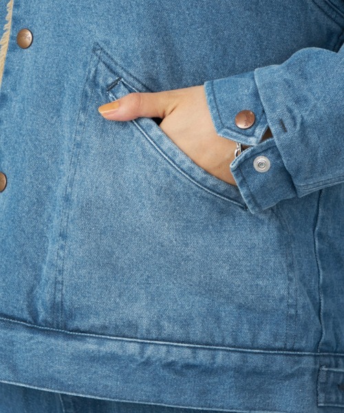 Lee(リー)の「Wrangler/ラングラー【暖】SHORT BOA JACKET/ボアジャケット(デニムジャケット・メンズ・インディゴブルー/ブルー/ブラック系その他・X-LARGE/SMALL/MEDIUM/LARGE)」の21枚目の写真