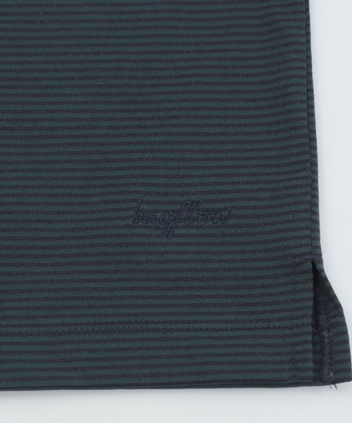 BAYFLOW(ベイフロー)の「ボーダーTシャツ(Tシャツ/カットソー・メンズ・グリーン/オフホワイト・MEDIUM/LARGE)」の16枚目の写真