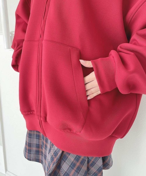 F i.n.t（フィント）の「バックリボンロゴZIPパーカー/fint フィント（パーカー・レディース・レッド/ライトベージュ・FREE）」の8枚目の写真