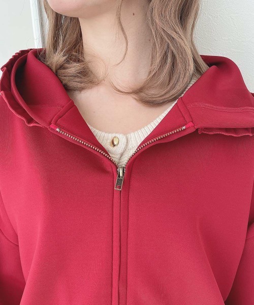 F i.n.t（フィント）の「バックリボンロゴZIPパーカー/fint フィント（パーカー・レディース・レッド/ライトベージュ・FREE）」の9枚目の写真