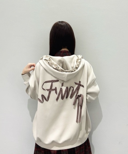 F i.n.t（フィント）の「バックリボンロゴZIPパーカー/fint フィント（パーカー・レディース・レッド/ライトベージュ・FREE）」の20枚目の写真