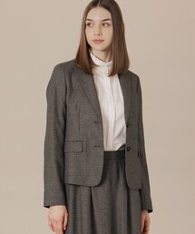 MACKINTOSH LONDON | 【婦人画報11月号掲載】レーヨンウールハウンドトゥースジャケット(テーラードジャケット)