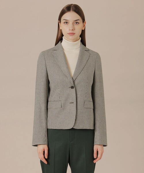 MACKINTOSH LONDON（マッキントッシュ ロンドン）の「【婦人画報11月号掲載】レーヨンウールハウンドトゥースジャケット（テーラードジャケット・レディース・ベージュ/ダークブラウン・40/38）」の5枚目の写真