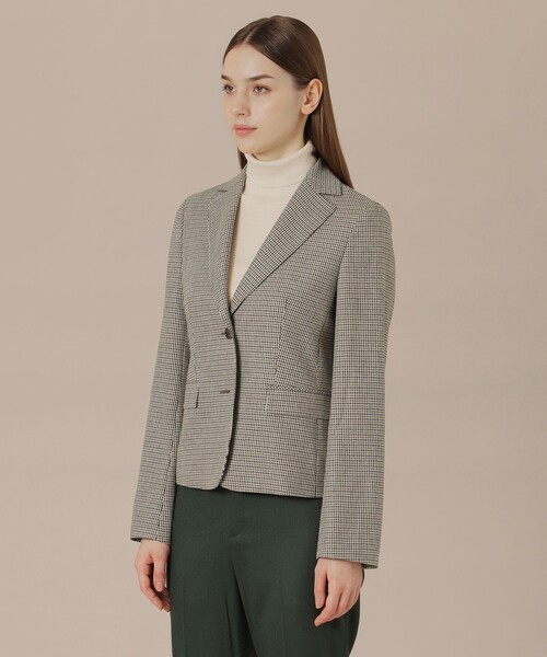 MACKINTOSH LONDON（マッキントッシュ ロンドン）の「【婦人画報11月号掲載】レーヨンウールハウンドトゥースジャケット（テーラードジャケット・レディース・ベージュ/ダークブラウン・40/38）」の6枚目の写真