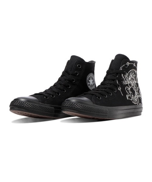 CONVERSE(コンバース)の「CONVERSE ALL STAR FUJINRAIJIN HI(コンバース オールスター フウジンライジン HI)(スニーカー・メンズ・オフホワイト/ブラック・23cm/23.5cm/24cm/24.5cm/25cm/25.5cm/26cm/26.5cm/27cm/27.5cm/28cm/29cm)」の1枚目の写真