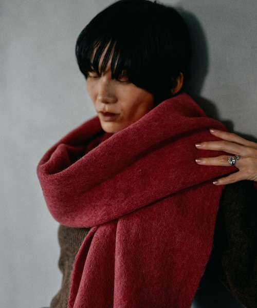 LEPSIM（レプシィム）の「ラッセル無地ストール　579601（ストール/ショール・レディース・チャコールグレー/ライトブルー/ピンク・ONE SIZE）」の9枚目の写真