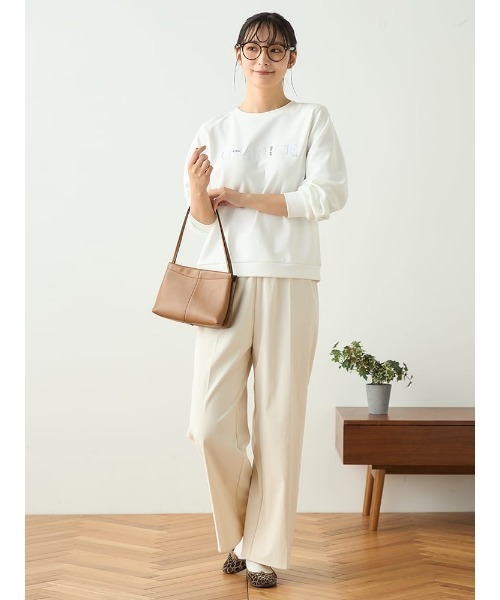 HARUYAMA(ハルヤマ)の「【WEB限定】ストレッチ起毛シームレスパンツ FURRY(その他パンツ・レディース・ブルー/オフホワイト/カーキ/ブラック・F)」の1枚目の写真
