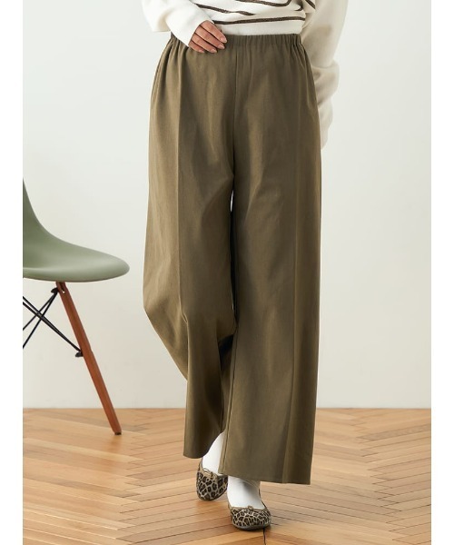 HARUYAMA(ハルヤマ)の「【WEB限定】ストレッチ起毛シームレスパンツ FURRY(その他パンツ・レディース・ブルー/オフホワイト/カーキ/ブラック・F)」の11枚目の写真