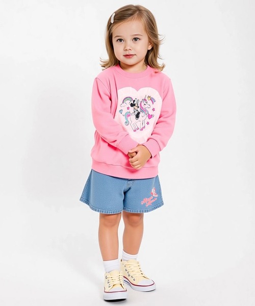 セール】ディズニー ミニー ハートフリルトレーナー 1015K（スウェット