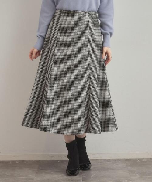 couture brooch（クチュールブローチ）の「【クラシカル・パッと目を惹く】ラメ千鳥 マーメイド フレアスカート（スカート・レディース・ブラック系1/ブラウン系2・40/38/36/42）」の6枚目の写真