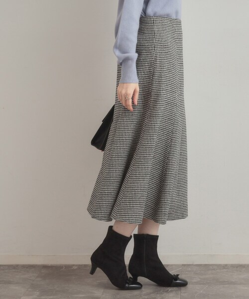 couture brooch（クチュールブローチ）の「【クラシカル・パッと目を惹く】ラメ千鳥 マーメイド フレアスカート（スカート・レディース・ブラック系1/ブラウン系2・40/38/36/42）」の8枚目の写真