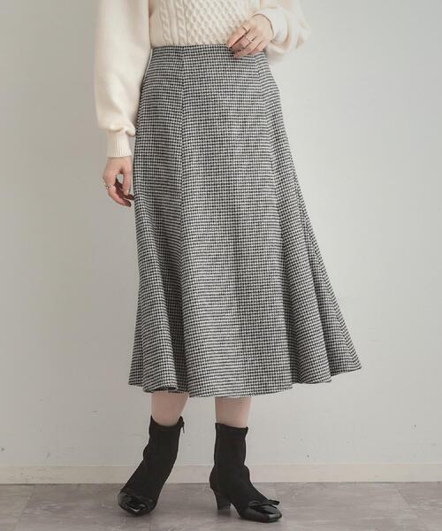 couture brooch（クチュールブローチ）の「【クラシカル・パッと目を惹く】ラメ千鳥 マーメイド フレアスカート（スカート・レディース・ブラック系1/ブラウン系2・40/38/36/42）」の13枚目の写真