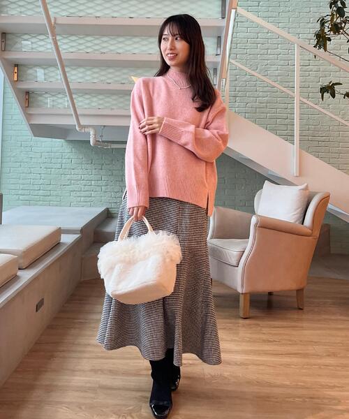 couture brooch（クチュールブローチ）の「【クラシカル・パッと目を惹く】ラメ千鳥 マーメイド フレアスカート（スカート・レディース・ブラック系1/ブラウン系2・40/38/36/42）」の14枚目の写真