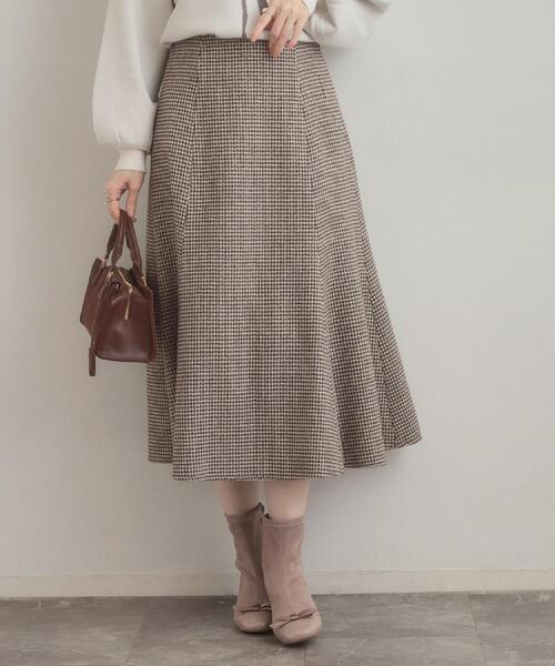 couture brooch（クチュールブローチ）の「【クラシカル・パッと目を惹く】ラメ千鳥 マーメイド フレアスカート（スカート・レディース・ブラック系1/ブラウン系2・36/38/40/42）」の8枚目の写真