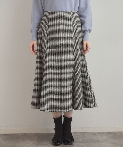 couture brooch（クチュールブローチ）の「【クラシカル・パッと目を惹く】ラメ千鳥 マーメイド フレアスカート（スカート・レディース・ブラック系1/ブラウン系2・36/38/40/42）」の17枚目の写真