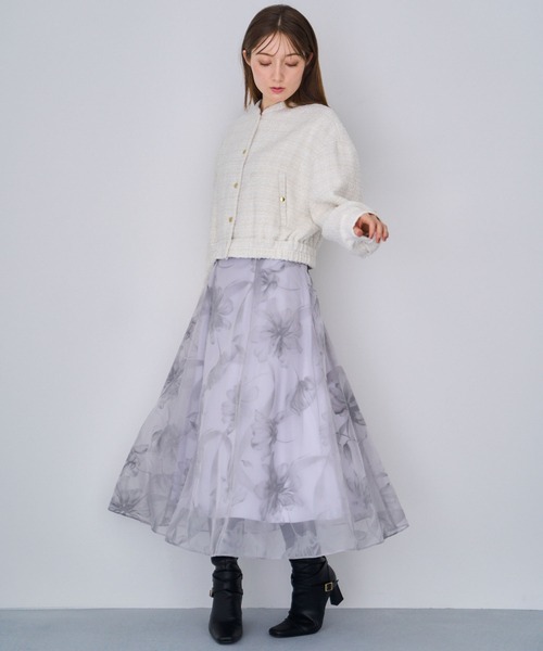 NOELA(ノエラ)の「グラデーションフロッキースカート(スカート・レディース・ライトグレー/ブラウン・S/M)」の19枚目の写真