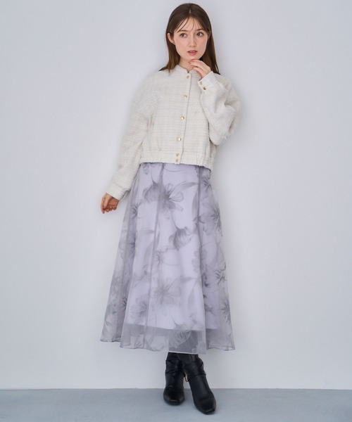 NOELA(ノエラ)の「グラデーションフロッキースカート(スカート・レディース・ライトグレー/ブラウン・S/M)」の21枚目の写真