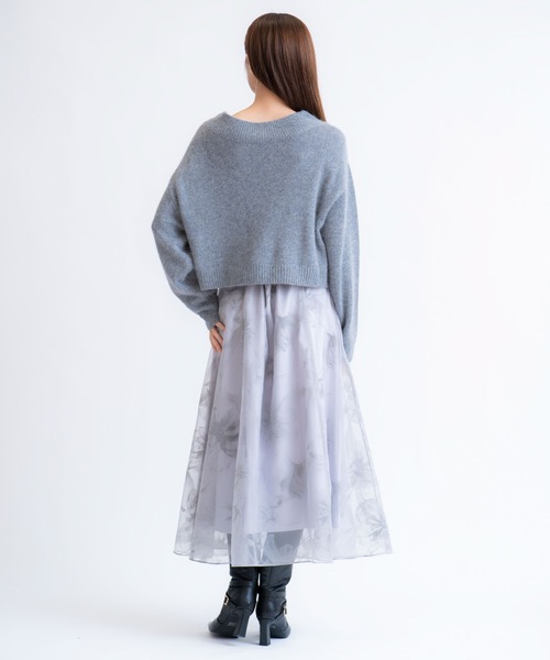 NOELA(ノエラ)の「グラデーションフロッキースカート(スカート・レディース・ライトグレー/ブラウン・S/M)」の15枚目の写真