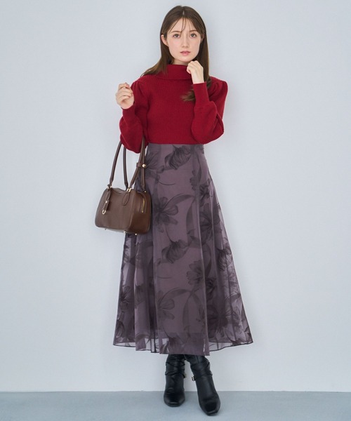 NOELA(ノエラ)の「グラデーションフロッキースカート(スカート・レディース・ライトグレー/ブラウン・S/M)」の16枚目の写真