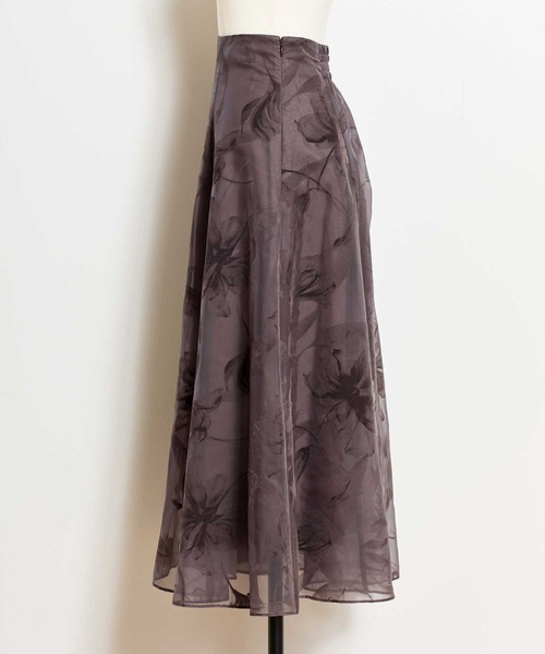 NOELA(ノエラ)の「グラデーションフロッキースカート(スカート・レディース・ライトグレー/ブラウン・S/M)」の4枚目の写真