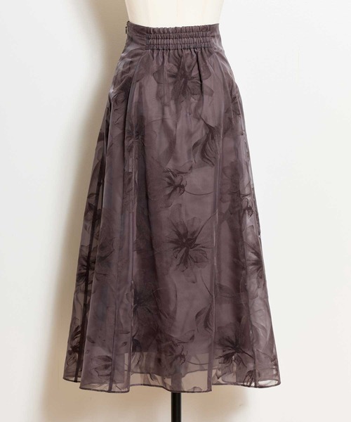 NOELA(ノエラ)の「グラデーションフロッキースカート(スカート・レディース・ライトグレー/ブラウン・S/M)」の5枚目の写真