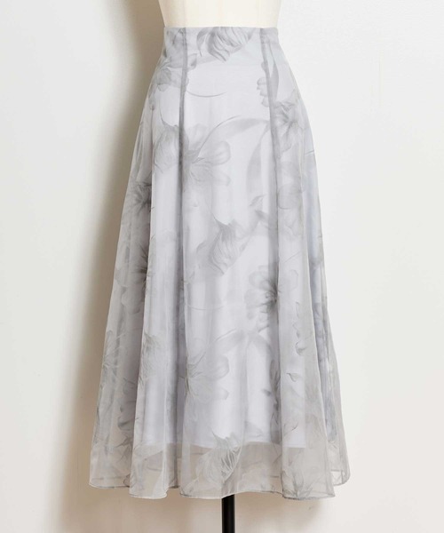 NOELA(ノエラ)の「グラデーションフロッキースカート(スカート・レディース・ライトグレー/ブラウン・S/M)」の8枚目の写真