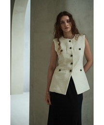 Estella.K（エステラケー）の「Mabel Vest2 クルーネックツイードベスト2（ベスト）」
