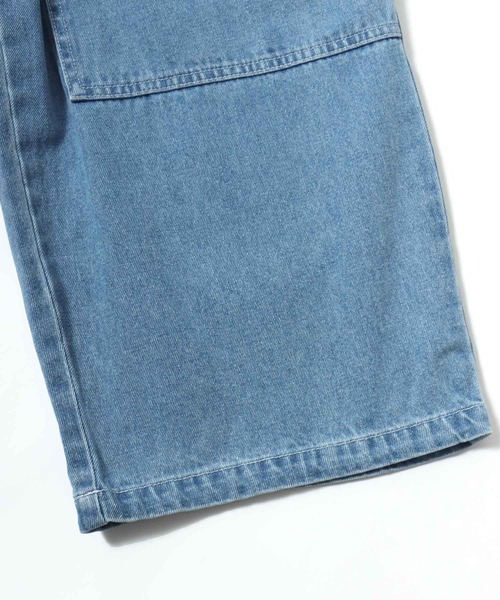 VISION STREET WEAR（ヴィジョンストリートウェア）の「VISION STREET WEAR/ヴィジョンストリートウェア オーバーサイズ デニム ワイド ダブルニーパンツ/レディース メンズ（カーゴパンツ・メンズ・ブラウン/グリーン/サックスブルー/ネイビー/パープル/ライトグレー/ブラック・LL/M/L）」の8枚目の写真