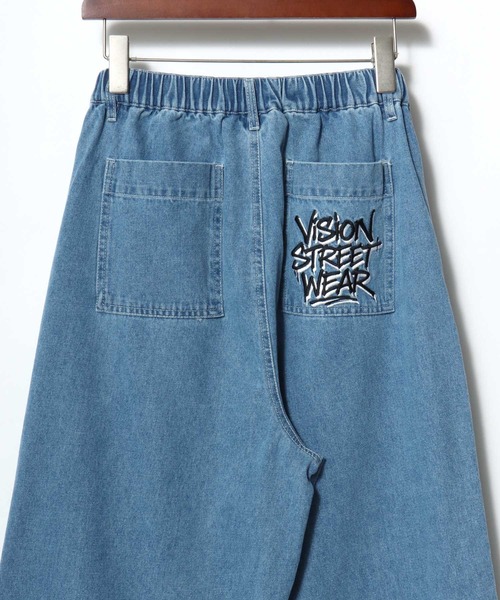 VISION STREET WEAR（ヴィジョンストリートウェア）の「VISION STREET WEAR/ヴィジョンストリートウェア オーバーサイズ デニム ワイド ダブルニーパンツ/レディース メンズ（カーゴパンツ・メンズ・ブラウン/グリーン/サックスブルー/ネイビー/パープル/ライトグレー/ブラック・LL/M/L）」の16枚目の写真