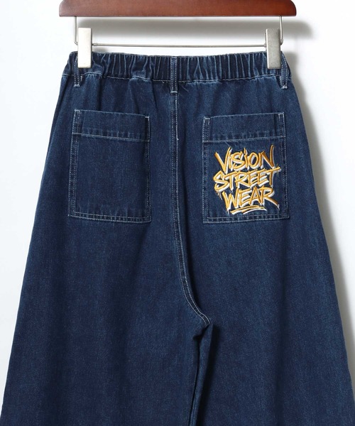 VISION STREET WEAR（ヴィジョンストリートウェア）の「VISION STREET WEAR/ヴィジョンストリートウェア オーバーサイズ デニム ワイド ダブルニーパンツ/レディース メンズ（カーゴパンツ・メンズ・ブラウン/グリーン/サックスブルー/ネイビー/パープル/ライトグレー/ブラック・LL/M/L）」の15枚目の写真