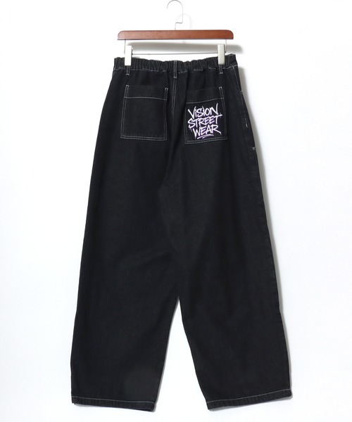 VISION STREET WEAR（ヴィジョンストリートウェア）の「VISION STREET WEAR/ヴィジョンストリートウェア オーバーサイズ デニム ワイド ダブルニーパンツ/レディース メンズ（カーゴパンツ・メンズ・ブラウン/グリーン/サックスブルー/ネイビー/パープル/ライトグレー/ブラック・LL/M/L）」の19枚目の写真