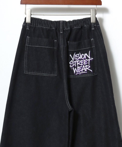 VISION STREET WEAR（ヴィジョンストリートウェア）の「VISION STREET WEAR/ヴィジョンストリートウェア オーバーサイズ デニム ワイド ダブルニーパンツ/レディース メンズ（カーゴパンツ・メンズ・ブラウン/グリーン/サックスブルー/ネイビー/パープル/ライトグレー/ブラック・LL/M/L）」の11枚目の写真