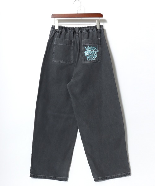 VISION STREET WEAR（ヴィジョンストリートウェア）の「VISION STREET WEAR/ヴィジョンストリートウェア オーバーサイズ デニム ワイド ダブルニーパンツ/レディース メンズ（カーゴパンツ・メンズ・ブラウン/グリーン/サックスブルー/ネイビー/パープル/ライトグレー/ブラック・LL/M/L）」の21枚目の写真