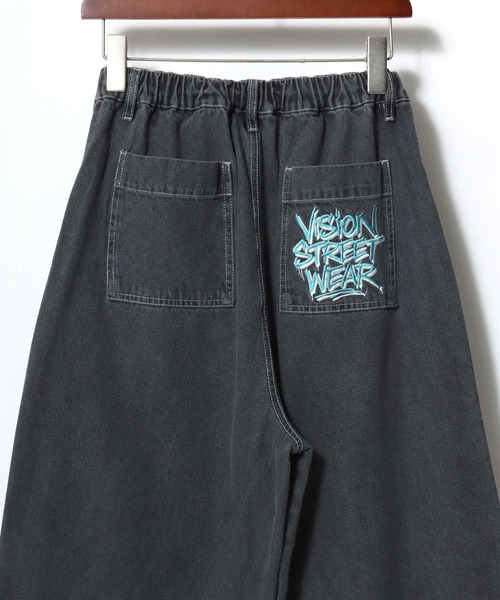VISION STREET WEAR（ヴィジョンストリートウェア）の「VISION STREET WEAR/ヴィジョンストリートウェア オーバーサイズ デニム ワイド ダブルニーパンツ/レディース メンズ（カーゴパンツ・メンズ・ブラウン/グリーン/サックスブルー/ネイビー/パープル/ライトグレー/ブラック・LL/M/L）」の12枚目の写真