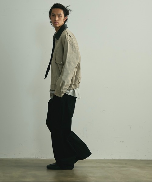 BLANK HOTEL(ブランクホテル)の「Cotton Twill Center Seam Pants / コットンツイルセンターシームパンツ【セットアップ対応可能】(チノパンツ・メンズ・ブラック・L/M/S)」の7枚目の写真