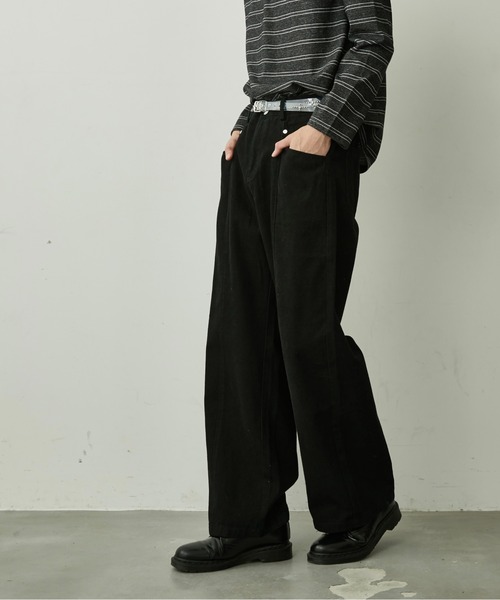 BLANK HOTEL(ブランクホテル)の「Cotton Twill Center Seam Pants / コットンツイルセンターシームパンツ【セットアップ対応可能】(チノパンツ・メンズ・ブラック・L/M/S)」の4枚目の写真