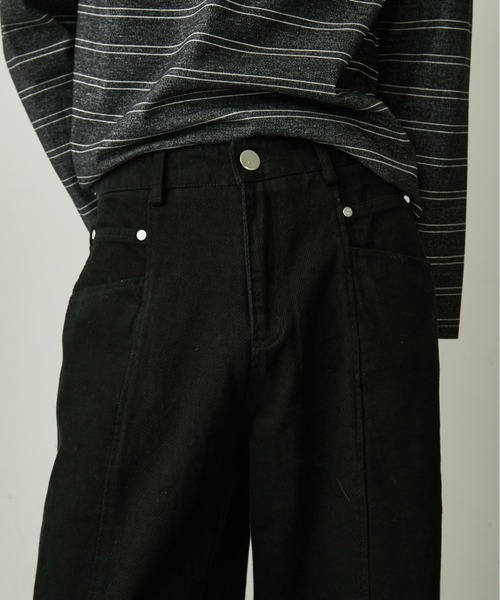 BLANK HOTEL(ブランクホテル)の「Cotton Twill Center Seam Pants / コットンツイルセンターシームパンツ【セットアップ対応可能】(チノパンツ・メンズ・ブラック・L/M/S)」の9枚目の写真