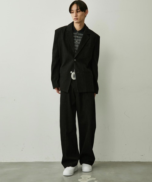 BLANK HOTEL(ブランクホテル)の「Cotton Twill Center Seam Pants / コットンツイルセンターシームパンツ【セットアップ対応可能】(チノパンツ・メンズ・ブラック・L/M/S)」の13枚目の写真